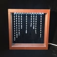thumbnail image 1 of Brown Leather Picture Frame With Hanging Baubles LED Desk Lamp, 1 of 1