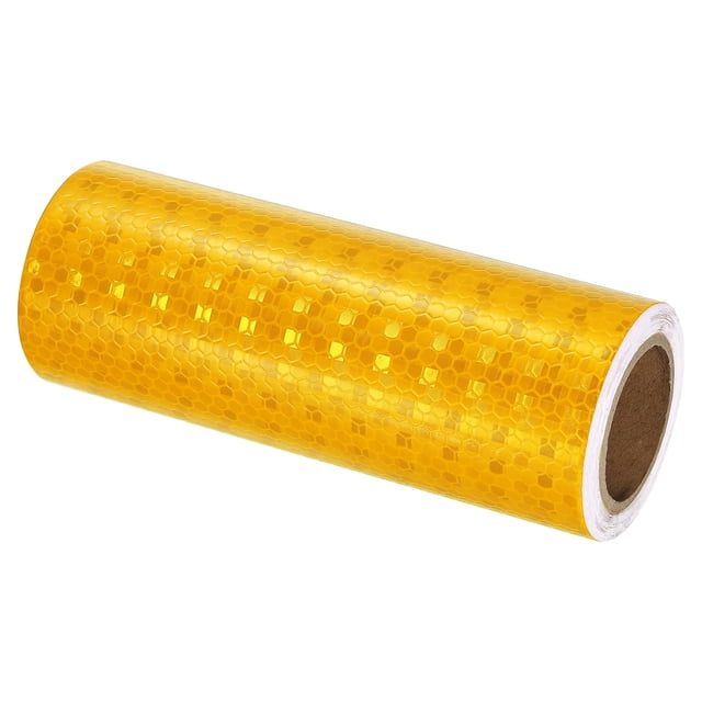 Unique Bargains Reflective Tape, 6' x 10 FT Waterproof Adhesive Warning Safety Tape, Dark Yellow