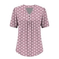 thumbnail image 6 of Uaswgudfs Women's Breathable Blouse Top with Polka Dot Pattern - V-Neck Button-Front Shirt for Playful Casual Looks, 6 of 6