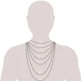 thumbnail image 4 of Solid 14K White Gold Box Chain Necklace, 16" To 30" Inch, 0.8 MM To 1.5 MM, 4 of 4