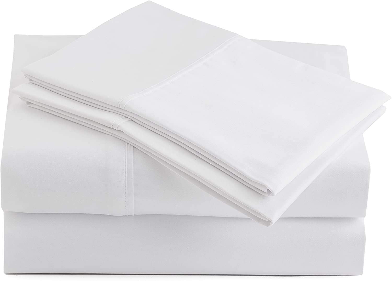 800 Thread Count - 100% Egyptian Cotton Sheets Set, White Queen Size 4 ...