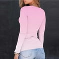 thumbnail image 5 of ClodeEU Long Sleeve T Shirts for Women ,Crew Neck Thermal Shirts ,Ribbed Knit Slim Fit Tee with Print Pink 01,Womens Plus XL, 5 of 8
