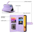 thumbnail image 3 of Allytechgroup Wallet Case for Apple iPhone XR, 9 Cards Holder + Zipper Pocket + Hand Wrist Shockproof Stand Flip Cover RFID Blocking Phone Case for Women Men, Purple, 3 of 7