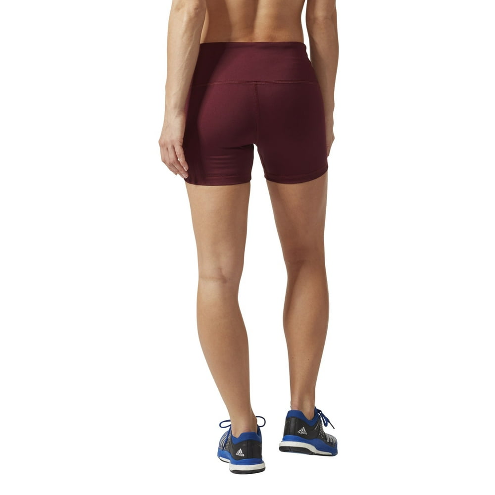 adidas women's volleyball four-inch short tights, maroon, xx-large ...