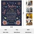thumbnail image 2 of Sister Gifts Blanket 50"x60", Sisters Gifts from Sister, Gifts for Sister, Birthday Gifts for Sister, Soul Sister Gifts for Women, Sister Birthday Gift Ideas, Best Friend/Bestie Gifts for Women, 2 of 6