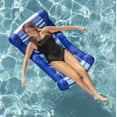 thumbnail image 6 of Big Joe Kona Hammock No Inflation Needed Pool Lounger with Headrest, Blurred Blue Double Sided Mesh, Quick Draining Fabric, 4 feet Big, 6 of 9
