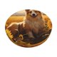 thumbnail image 1 of Disketp Pastoral Sunflower Corgi Funda Redonda para Taburete, Funda de Cojín para Silla de Bar Suave y Elástica-12 inch, 1 of 7