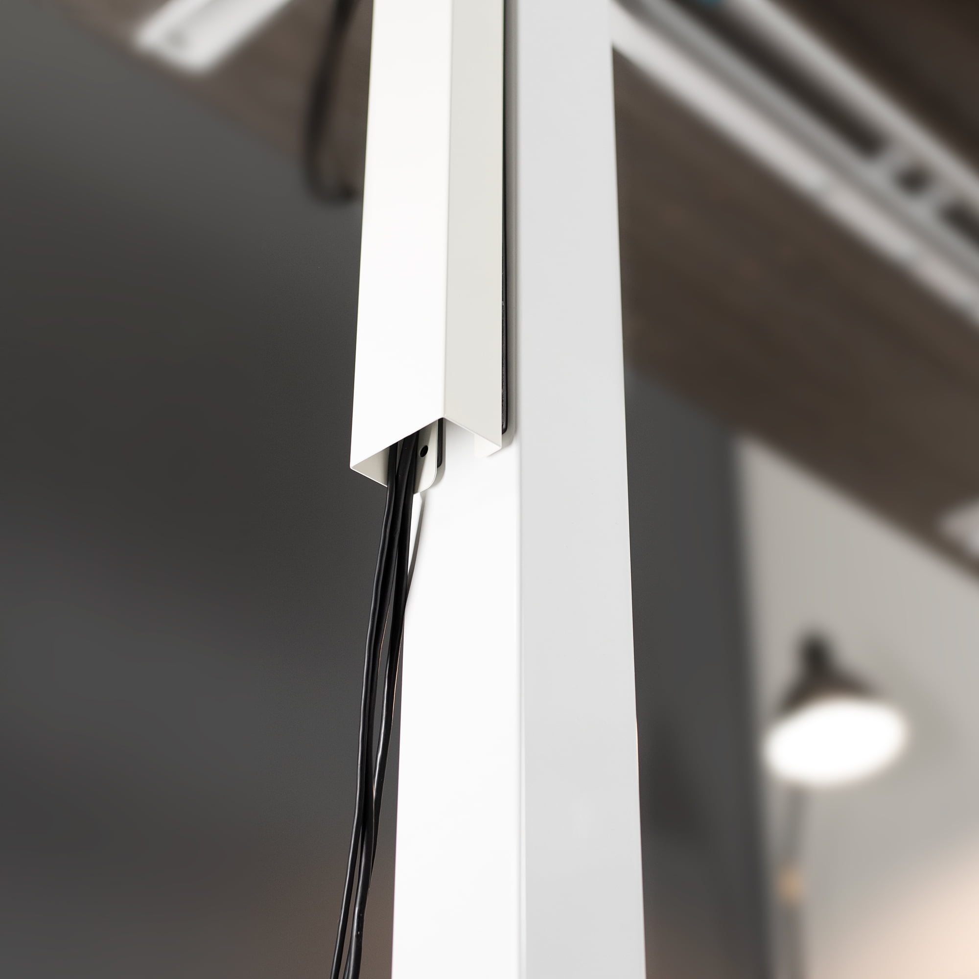 VIVO White Magnetic Vertical Cable Management Channel, Wire Organizer