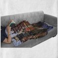 thumbnail image 6 of Amsterdam Soft Flannel Fleece Blanket, Traditional Antique Houses with Reflections in the Canal Sightseeing Travel Theme, Cozy Plush for Indoor and Outdoor Use, 50" x 60", Multicolor, by Ambesonne, 6 of 6