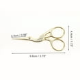 thumbnail image 2 of Unique Bargains 1 Pc Women Little Crane Scissors Grooming Scissors For Beauty Parlor Stainless Steel Gold Tone, 2 of 4