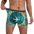 thumbnail image 2 of Kdxio Men's Boxer Briefs with Around The Planet Print - Comfortable and Breathable Underwear for Everyday Wear, 2 of 7