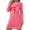 Pink, variant on LOPECY-Sta Sleep Dress for Women Long Sleeve Sleep Shirts Round Neck Loose Comfortable Short Nightgowns Sleepshirts for Home