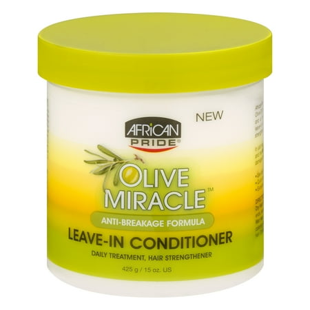 (2 Pack) African Pride Olive Miracle Anti-Breakage Formula Leave-In Conditioner 15 oz. (Best Moisturizing Leave In Conditioner For African American Hair)