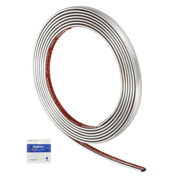 Uxcell Peel and Stick Molding Trim 10ft x 0.4" Self Adhesive Wall Trim, Silver