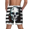 thumbnail image 4 of Uemuo Watercolor Skull Pattern Mens Swim Trunks Quick Dry Board Shorts with Mesh Lining, Stretch Beach Shorts Quick Dry No-Chafing Board Shorts-XX-Large, 4 of 9