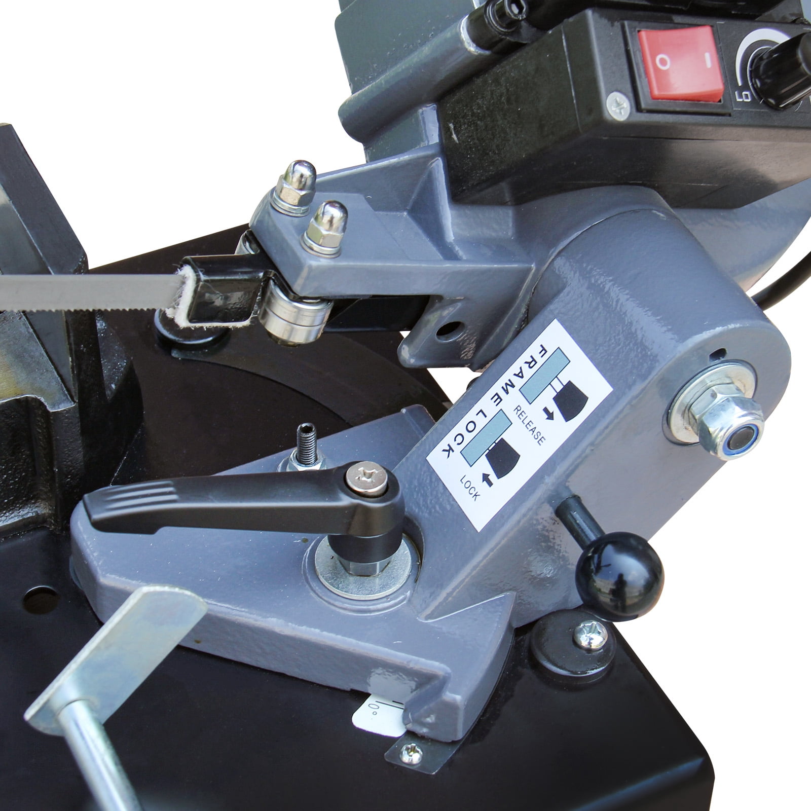 KAKA Industrial Benchtop Metal Cutting Band Saw 1000W, 40-88MPM Blade Speed, 0°-45° Adjustable Table, 3.3"x4.1" Cutting Capacity BS-85 for Metal/Wood/Plastic -110V