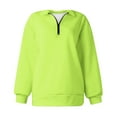 thumbnail image 6 of JURANMO Lightweight Sweatshirts for Women Half Zip Stand Collar Sweat Shirts Casual Loose Long Sleeve Tops Solid Color Oversize Hoodless Pullover Shirts Deals of the Day T-Mint Green#Stand Collar Fall Tops XXL, 6 of 6