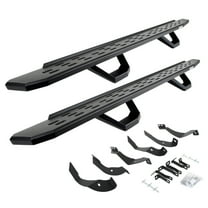 Go Rhino 6960518720PC RB30 Running Boards with Mounting Brackets, 2 Pairs Drop Steps Kit For 15-19 Sierra 2500 HD, Silverado 3500 HD, Silverado 2500 HD, Sierra 3500 HD (Crew Cab Pickup)