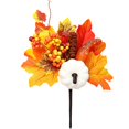 thumbnail image 2 of Clearance Under $1 Artificial Fall Pumpkin Branch with Maple Leaves and Berries for Thanksgiving Decor, 2 of 5
