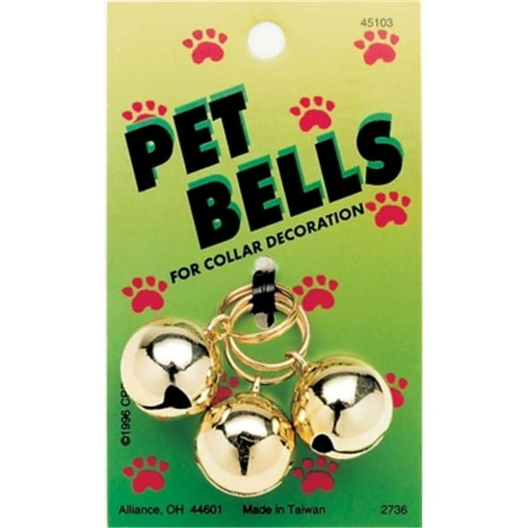 Coastal Pet Products CO50036 Gold Pet Bells 3 CT