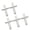 Narrow face-Silver, variant on 5pcs Crucifix Shaped Brooch Metal Badge Trendy Gold/Silver Tone Corsage Pins Fashion Unisex Accessory for Daily Wear