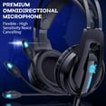 thumbnail image 3 of ONIKUMA K16 Wired Headphones With Microphone Gaming Headsets LED RGB Lights Noise Cancelling Earphones for Computer PC Gamer, 3 of 7