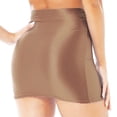 thumbnail image 2 of Sexy Womens Oil Glossy Solid Pencil Bodycon Skirt High Waist skirt Clubwear, 2 of 11