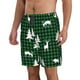 thumbnail image 2 of Balery Christmas tree green plaid Traje de Baño Estilo Hawaiano para Hombre, Shorts de Secado Rápido con Bolsillos-X-Large, 2 of 6