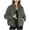 Dark Gray Jacket Coat, variant on Tuphregyow Women Jacket Winter Coat Solid Shaggy Jacket Warm Coat Open Front Tops Fleece Long Sleeve Fluffy Button Lapel Outfits Trendy Coffee S