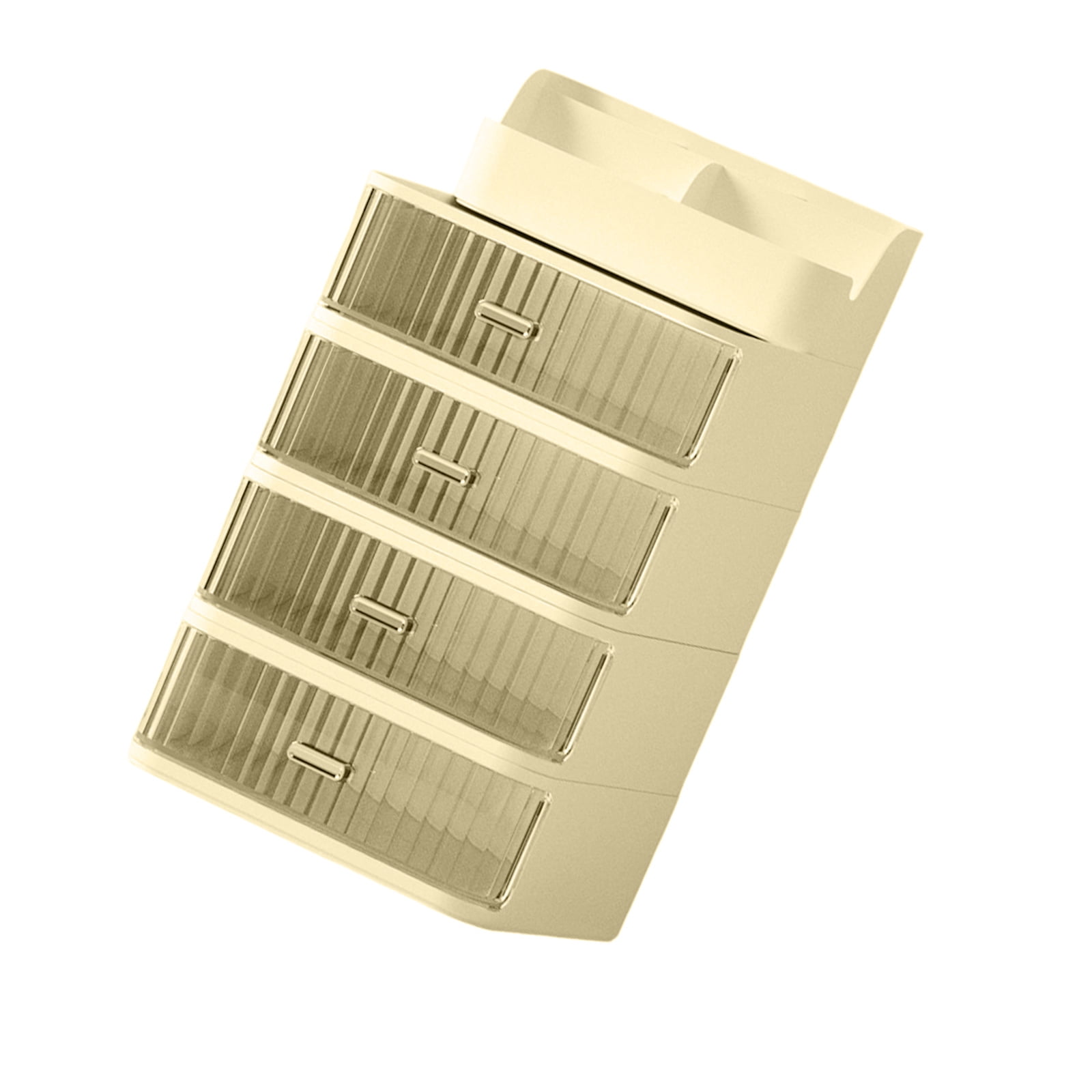 Multipurpose Desktop Organiser Trays with Clear Drawer Stackable Plastic Storage Box Container For Cosmetics Pens Marker