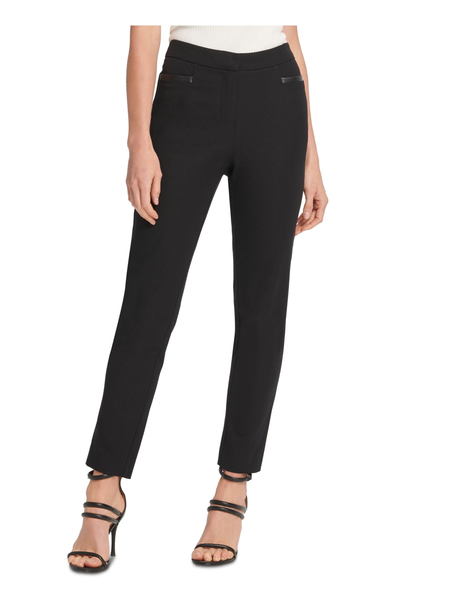 DKNY $79 Womens New Black Straight leg Wear To Work Pants 8 B+B ...