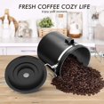 thumbnail image 5 of Contenedor de granos de café de acero inoxidable de 1,5 l, caja de almacenamiento para café, té, cacao, cereales, Pasta, avena, bonificación (negro) Hy, 5 of 5