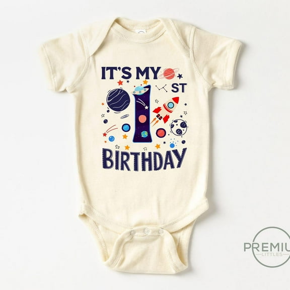 Baby Bodysuit BELLA CANVAS It'S My 1St Birthday Space Theme Onesie