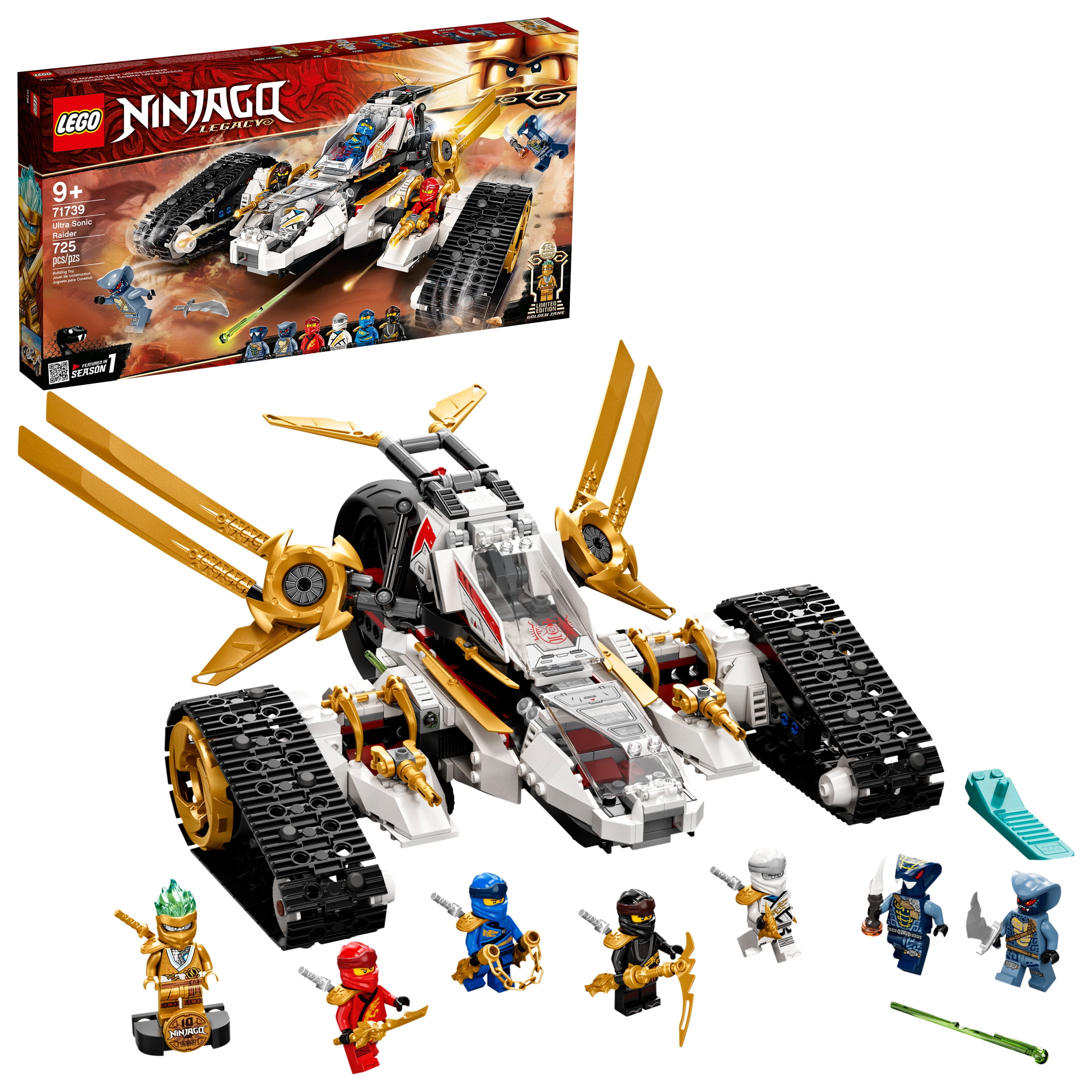 LEGO NINJAGO Legacy Ultra Sonic Raider 71739 Building Toy Includes Collectible Minifigures (725 LEGO NINJAGO Legacy Ultra Sonic Raider 71739 Building Toy Includes Collectible Minifigures (725
