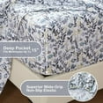 thumbnail image 4 of WarmHaven Cozy Vintage Microfiber Printed Queen Sheet Set - Soft Breathable Percale Cotton Floral Bed Sheets with Deep Pocket - Non-Slip Fitted Design - Yellow Blue Gray Gradient Flowers Pattern, 4 of 15