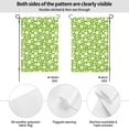 thumbnail image 2 of Wukai Green White Flowers Garden Flags Double Sided Welcome Garden Yard House Flags Outside Outdoor House (Only Flag), 2 of 8