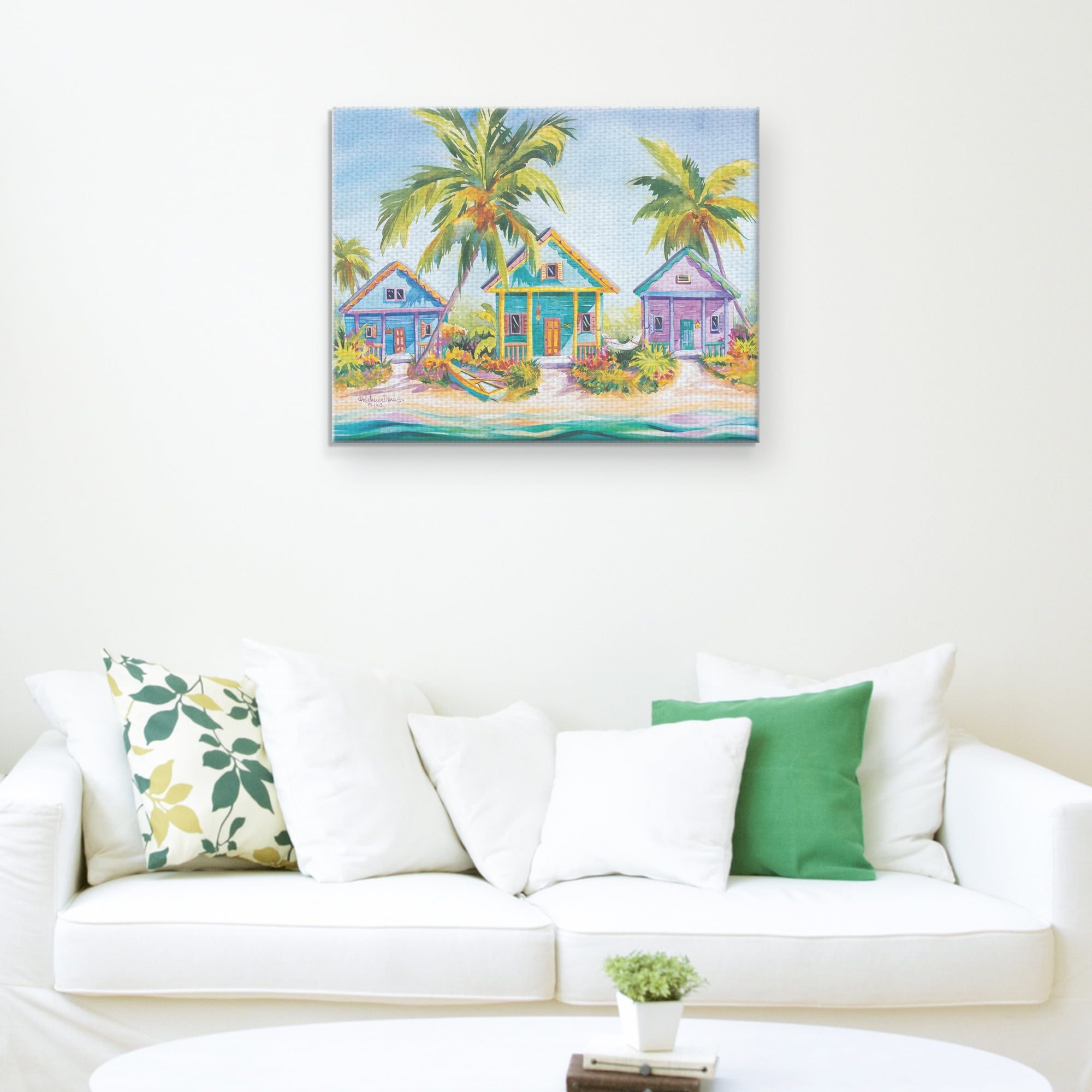 Masterpiece Art Gallery Island Charm Beach House By Kathleen Denis Canvas Art Print 22" x 28"
