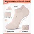 thumbnail image 2 of pares de calcetines de pilates con agarre para mujer, antideslizantes, para yoga, atletismo, para Barre, Ballet, entrenamiento y hospital, 2 of 3