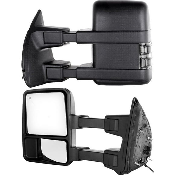Tecman Towing mirrors for Ford F250 F350 F450 smoked turn signal 2008 - 2016
