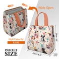 thumbnail image 3 of Dogs with Party Hats and Flowers Insulated Lunch Bag for Women & Adults,Large Portable Soft Cooler Lunch Bag,Thermal Food Storage Tote with Pearl Cotton,8.66L,8.75x5.75x9.5 Inch, 3 of 6