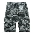 thumbnail image 2 of WREESH Men's Camouflage Cargo Shorts Workwear Shorts Outdoor Travel Hiking Shorts Multi Pocket Zipper Straight Leg Shorts Casual Summer Shorts Gray, 2 of 3