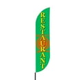 thumbnail image 2 of MAVIS PRINT Restaurant Sign feather flag Pole Mount Outdoor by Mavis Print | 15 FEET Long Polyester Outdoor Banner Flag w/Pole Kit Easy Hang | HD Print Swooper Flag Pole Mount Food Advertising., 2 of 8