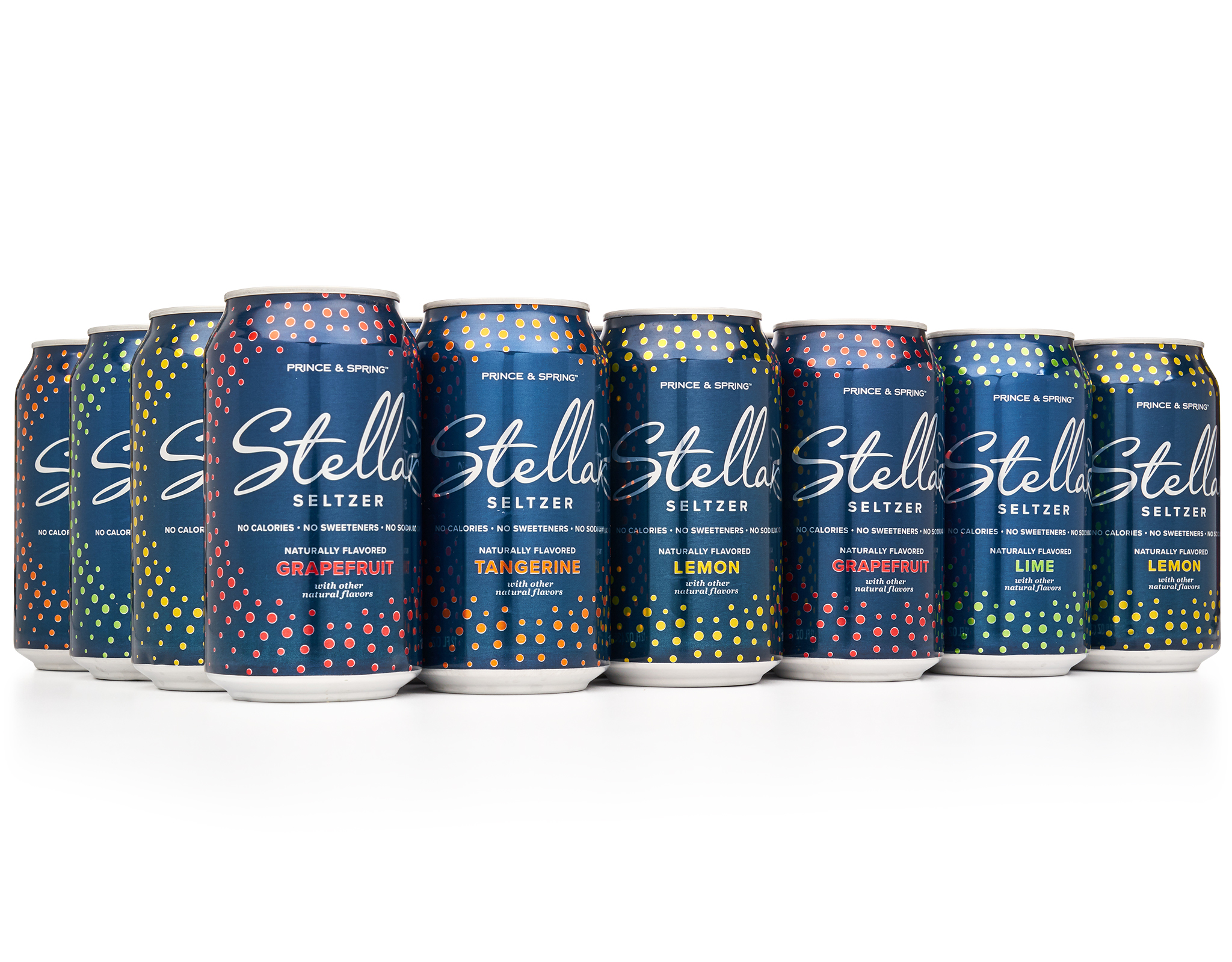 Prince & Spring Stellar Seltzer Water Variety Pack 24 x 12 oz.
