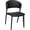 Black, variant on LeisureMod Aspen Modern Leather Dining Chair – Armless Side Chair with Black Iron Frame, Upholstered Accent Chair for Kitchen, Dining Room, or Office