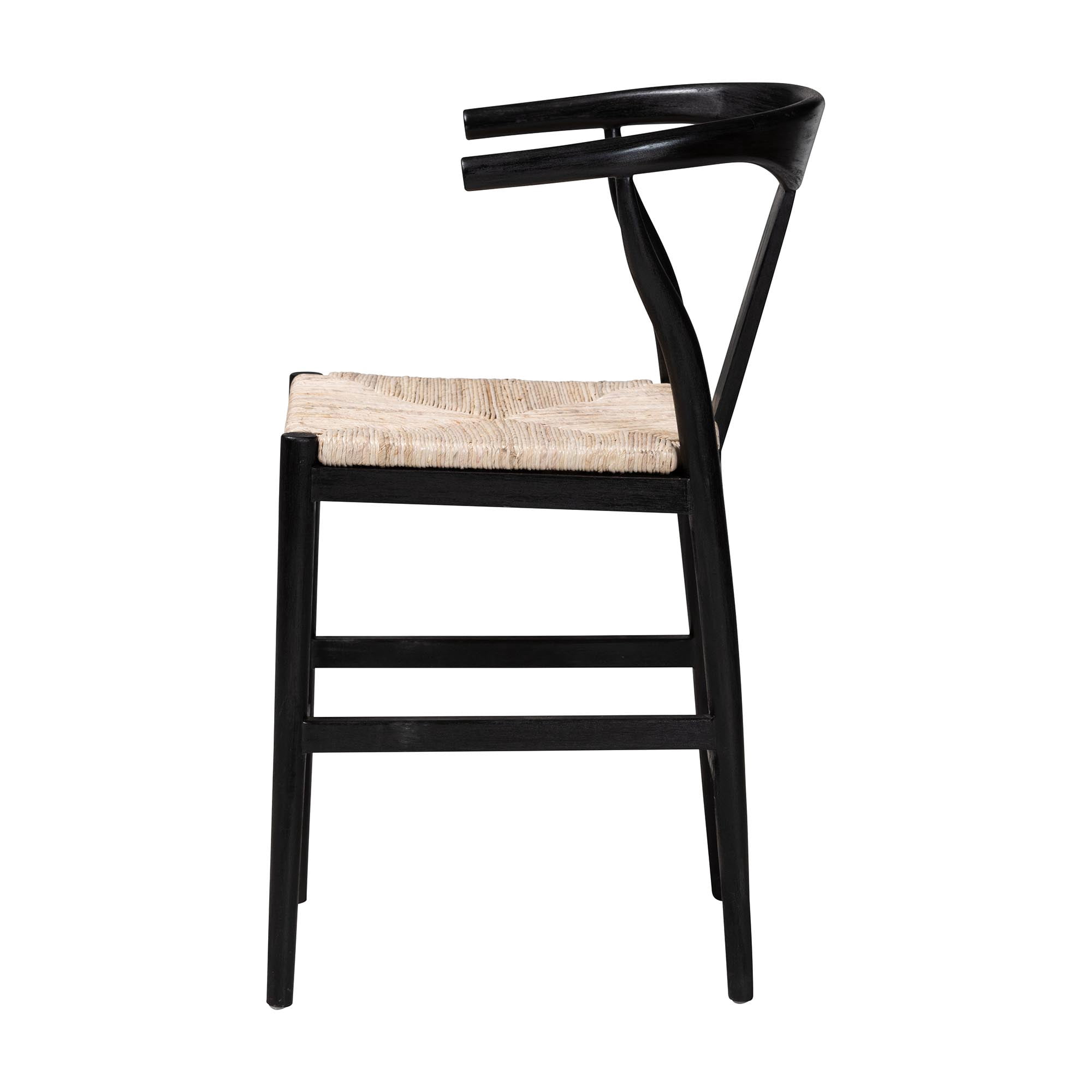 bali & pari Fika Boho Counter Stool, Counter Height, Black