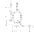 thumbnail image 2 of 925 Sterling Silver Unisex Cubic Zirconia Letter Name Personalized Monogram Initial Q Alphabet Charm Pendant Necklace 25, 2 of 2