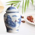 thumbnail image 3 of YOPTOP Ceramic Ginger Jar Lid Blue White Porcelain Crafts Gift Porcelain Jars for Kitchen Countertop Storage   Style A,stylea, 3 of 8