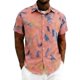 thumbnail image 1 of Mens Casual Manga Corta Botón Abajo Camisas Cuello Abierto Impreso Vacaciones de Verano, Camisas de Manga Corta de los Hombres Casual, 1 of 8