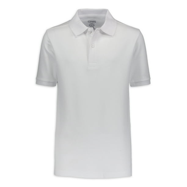 Chaps CHAPS Boys School Uniform Short Sleeve Double Pique Polo Shirt