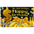 thumbnail image 5 of Gold Themed Wealthy Style Happy Birthday Banner Party Decoration Background Backdrop Photography Props for Birthday Parties Celebrations Photo Booths and Festive Events, 5 of 7